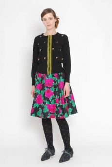 AW1112 PEG ART ROSES SWIRL SKIRT - PINK - Other Image